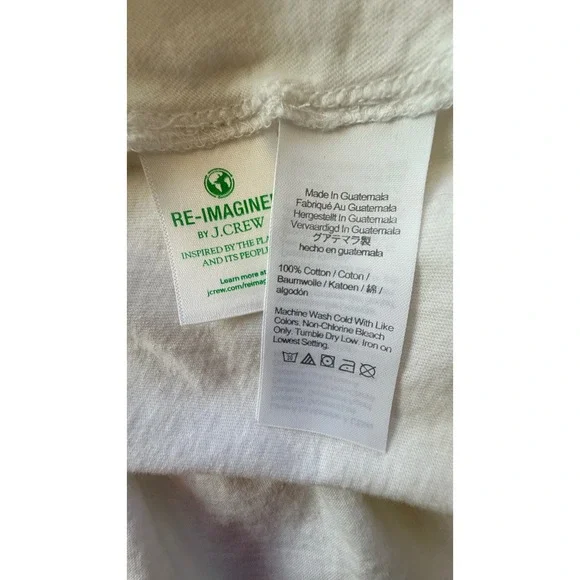 J.Crew Re-Imagine White Cotton Ruffle Strap Tiered Mini Dress Small - Picture 10 of 12